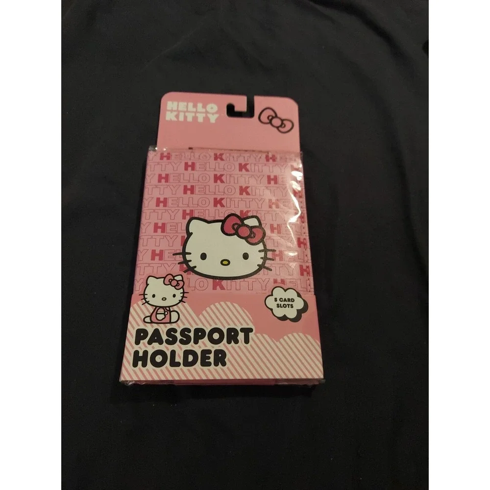 New Pink Sanrio Hello‎ Kitty Passport Holder Travel Wallet Luggage ID Document